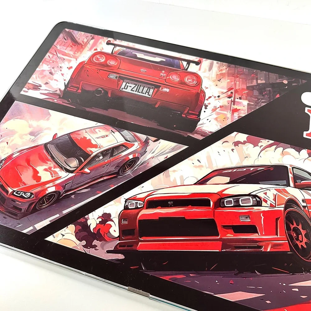 Nissan GT-R R34 Skyline Wall Art Red Godzilla JDM Hobby Lobby Home Decor 23x15